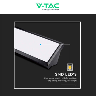 VT-8054 Lampada LED da Muro 12W SMD IP65 Colore Nero V-Tac
