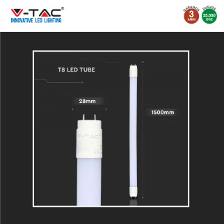 VT-1577 Tubo LED SMD Nano Plastic T8 G13 20W 150cm V-Tac