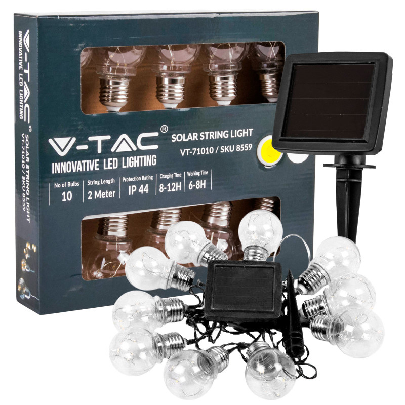 V-Tac VT-71010 Catena da 10 Lampadine di MicroLuci LED con Pannello