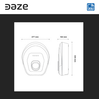 Wallbox 7,4kW Monofase IP55 con Cavo Tipo 2 Bluetooth Wi-Fi Daze