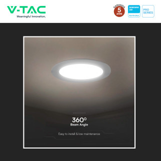 V-TAC PRO VT-61006 Mini Pannello LED Rotondo 6W SMD da Incasso