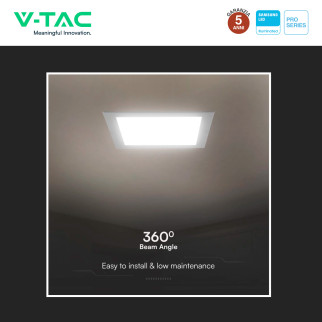 V-TAC PRO VT-61006 Mini Pannello LED Quadrato 6W SMD da Incasso