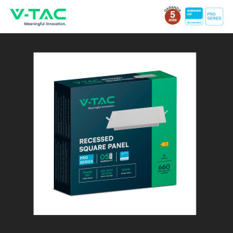 V-TAC PRO VT-61006 Mini Pannello LED Quadrato 6W SMD da Incasso