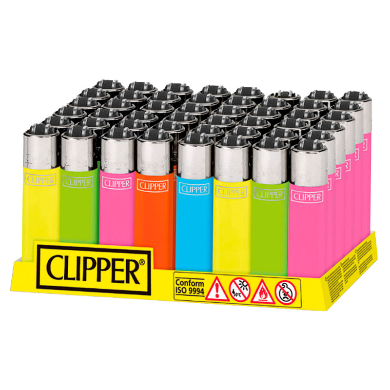 Clipper Micro Accendino a Pietrina Fluo Mix 48 Accendini