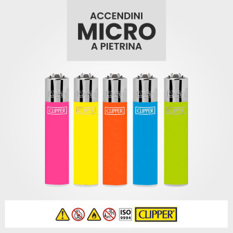 Clipper Micro Accendino a Pietrina Fluo Mix 48 Accendini
