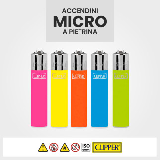 Clipper Micro Accendino a Pietrina Fluo Mix 48 Accendini