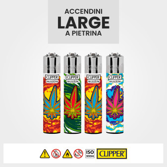 Clipper Large Accendino a Pietrina Leaf Explosion 48 Accendini