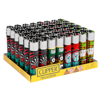 Clipper Large Accendino a Pietrina Random Games 48 Accendini
