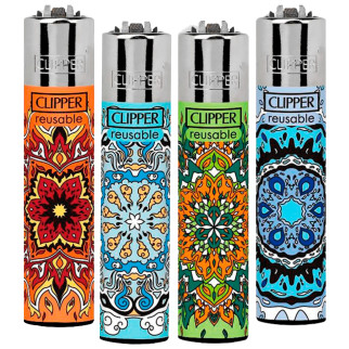 Clipper Large Accendino a Pietrina Mandala 4 Accendini