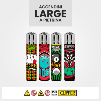 Clipper Large Accendino a Pietrina Random Games 4 Accendini