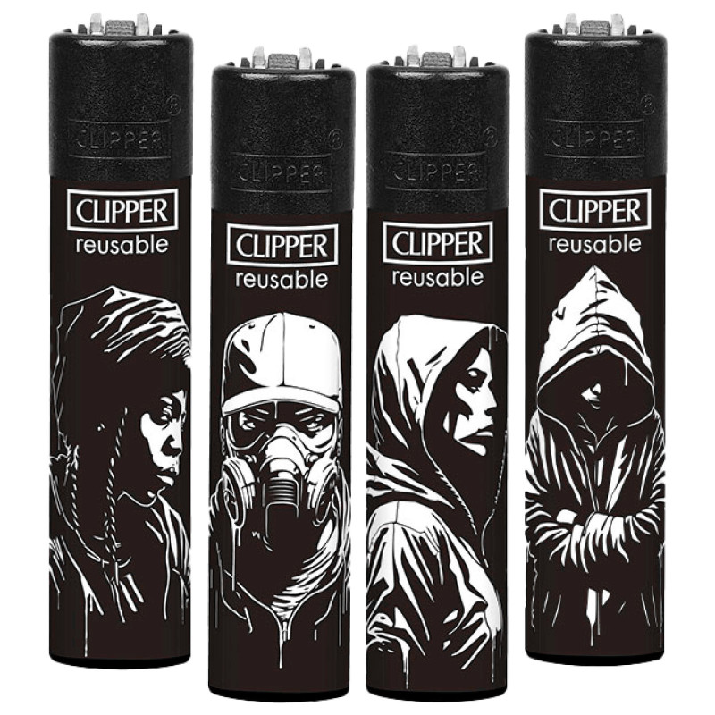 Clipper Large Accendino a Pietrina Stencil Style 4 Accendini