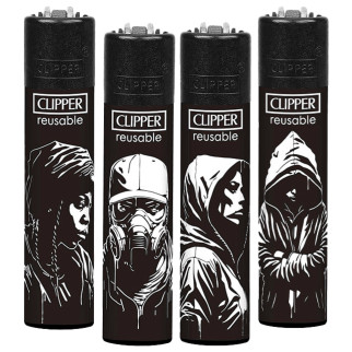 Clipper Large Accendino a Pietrina Stencil Style 4 Accendini