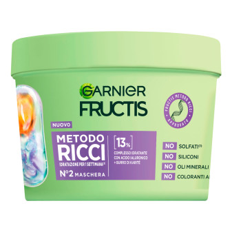 Garnier Fructis Metodo Ricci Maschera Capelli Idratante 370ml