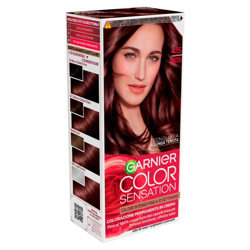 Garnier Color Sensation Colorazione Permanente 4.15 Castano Freddo