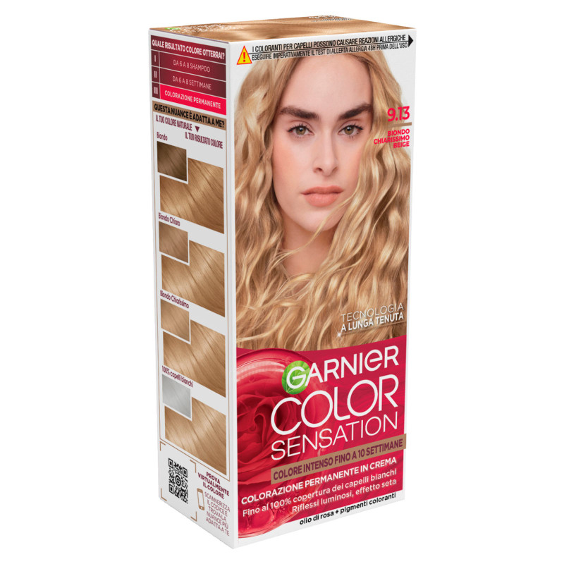 Garnier Color Sensation Colorazione 9.13 Biondo Chiarissimo Beige