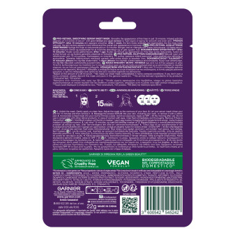 Garnier SkinActive Maschera Viso in Tessuto Pro-Retinol Levigante