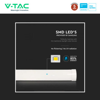 Tubo LED Prismatico Plafoniera 40W 120cm VT-8-40 V-Tac Pro
