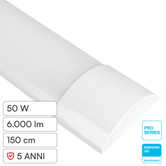 Tubo LED Prismatico Plafoniera 50W 150cm VT-8-50 V-Tac Pro