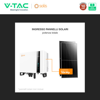 V-Tac Inverter Trifase Ibrido 10kW CEI 0-21 e 0-16