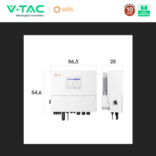 V-Tac Inverter Trifase Ibrido On/Off-Grid 20kW CEI 0-21 0-16