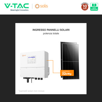 V-Tac Inverter Trifase Ibrido On/Off-Grid 20kW CEI 0-21 0-16