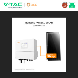 V-Tac Inverter Trifase Ibrido On/Off-Grid 20kW CEI 0-21 0-16