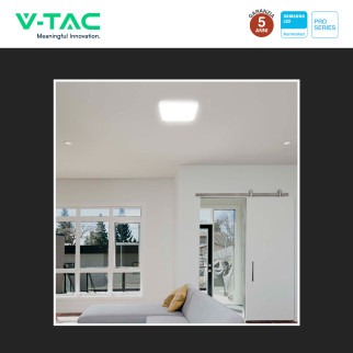 V-Tac VT-8624 Plafoniera LED Quadrata 24W SMD Chip Samsung IP44