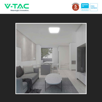V-Tac VT-8624 Plafoniera LED Quadrata 24W SMD Chip Samsung IP44