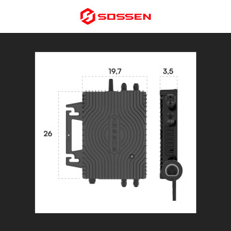 Sossen Microinverter Monofase On-Grid 800W IP67 da Balcone CEI 0-21