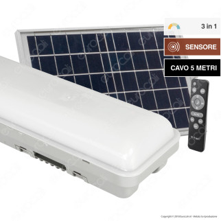 VT-120018 Plafoniera Tubo LED 25W Changing Color Panello Solare