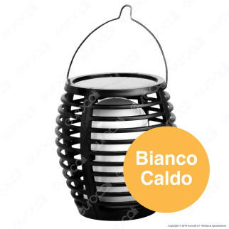 V-Tac VT-719 Lanterna da Giardino con Luce LED e Pannello Solare -