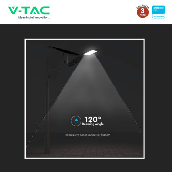 VT-ST303 Lampada Stradale LED con Pannello Solare IP65 V-Tac