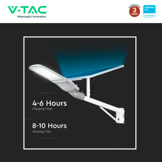 VT-ST303 Lampada Stradale LED con Pannello Solare IP65 V-Tac