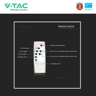 VT-ST303 Lampada Stradale LED con Pannello Solare IP65 V-Tac