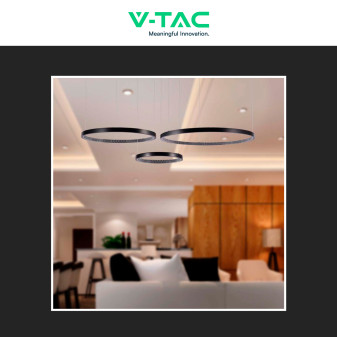V-Tac VT-7824 Lampadario LED a Sospensione 57W SMD Colore Nero