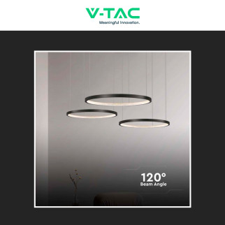 V-Tac VT-7824 Lampadario LED a Sospensione 57W SMD Colore Nero