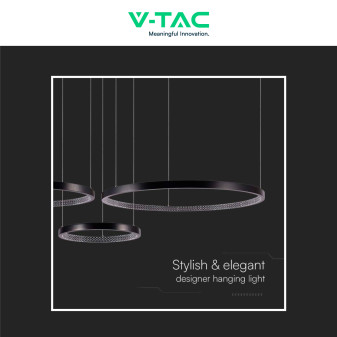 V-Tac VT-7824 Lampadario LED a Sospensione 57W SMD Colore Nero