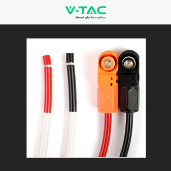 V-Tac Cavi da 2 Metri Sezione 10mm2 Collegamento Batteria a Inverter
