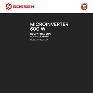 Sossen Microinverter Monofase On-Grid 500W IP67 da Balcone CEI 0-21