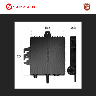 Sossen Microinverter Monofase On-Grid 500W IP67 da Balcone CEI 0-21
