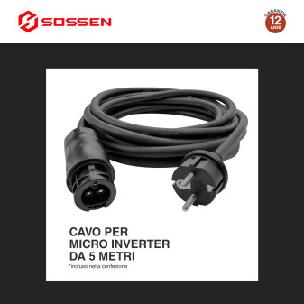 Sossen Microinverter Monofase On-Grid 500W IP67 da Balcone CEI 0-21