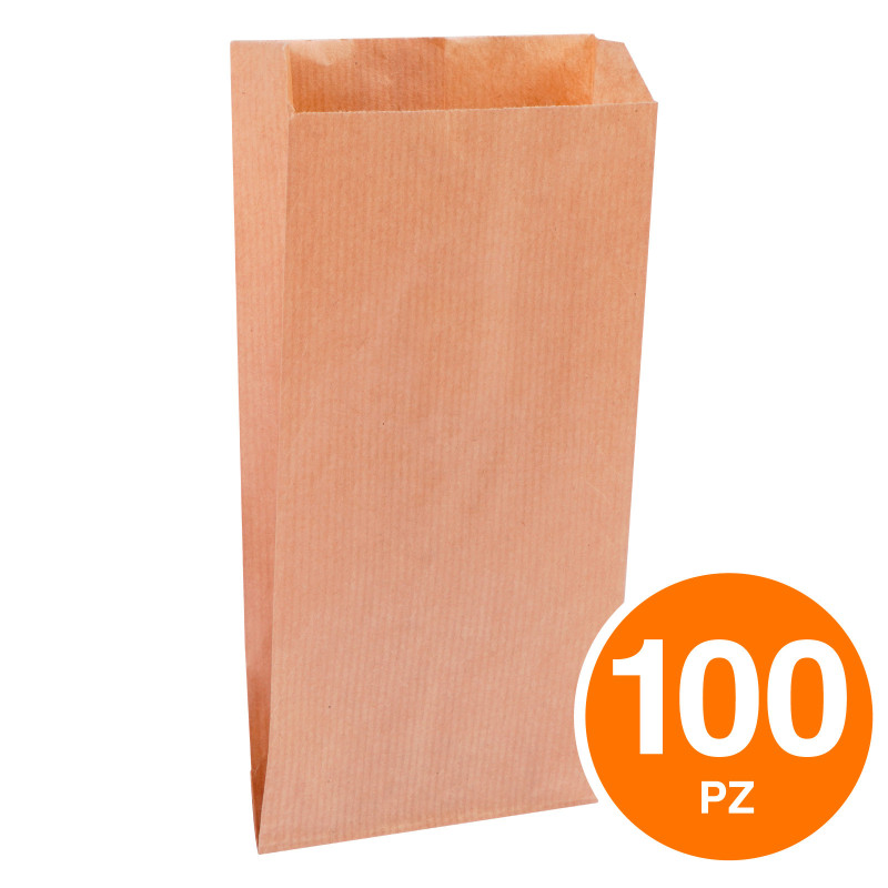 100 Sacchetti di Carta Senza Manici 18x10 cm Rex Sadoch