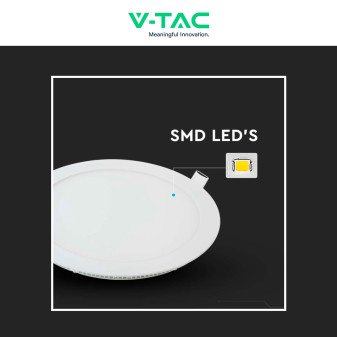 VT-1807-RD Mini Pannello LED Rotondo 18W da Incasso V-Tac