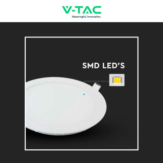 VT-1807-RD Mini Pannello LED Rotondo 18W da Incasso V-Tac