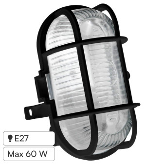 Plafoniera in Vetro per Lampadine E27 IP44 Velamp Turtle