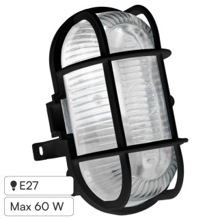 Plafoniera in Vetro per Lampadine E27 IP44 Velamp Turtle