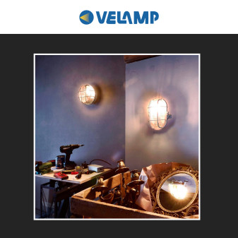 Plafoniera in Vetro per Lampadine E27 IP44 Velamp Turtle