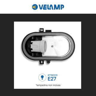 Plafoniera in Vetro per Lampadine E27 IP44 Velamp Turtle