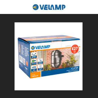 Plafoniera in Vetro per Lampadine E27 IP44 Velamp Turtle