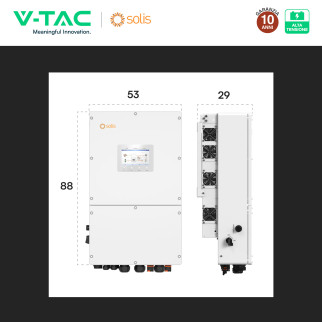 V-Tac Solis Inverter Trifase On-Grid / Off-Grid 50kW IP66